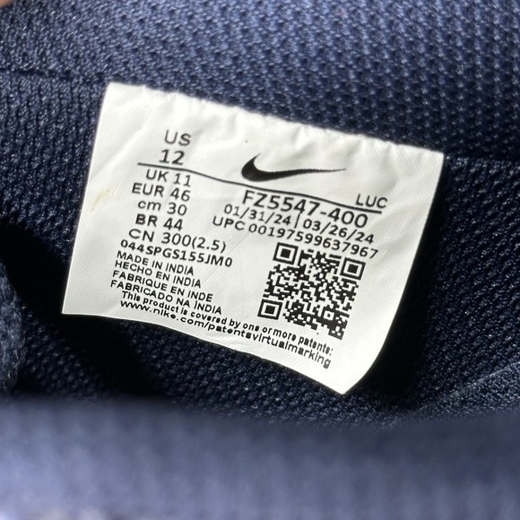 Nike Court Vision Low Obsidian/S-White Men's Sneakers- Men Size 12 - FZ5547-400 - Picture 6 of 6